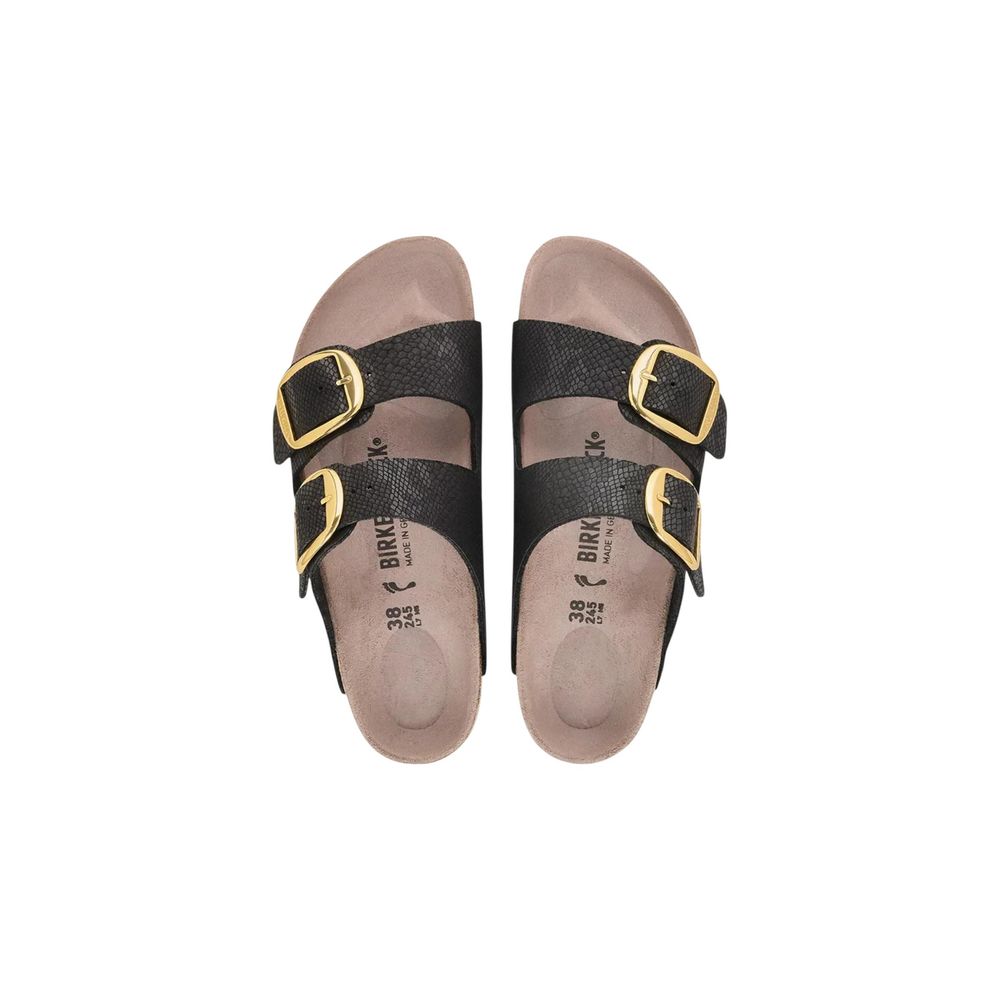 Birkenstock Black Synthetic Flat Sandals Birkenstock