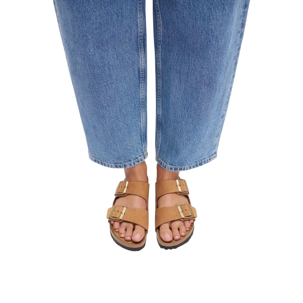 Birkenstock Brown Leather Flat Sandals Birkenstock
