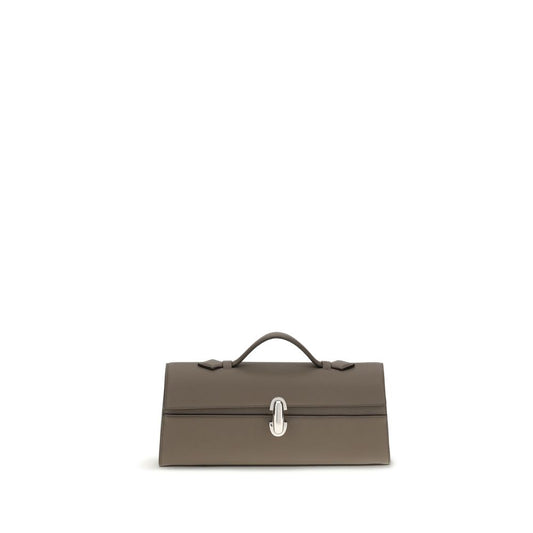 Savette Brown Calf Leather Bos Taurus Shoulder Bag Savette