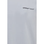 Off-White white cotton T-shirt with logo print, displayed flat on a plain background.