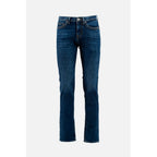 Gas Blue Cotton Straight-Leg Jeans