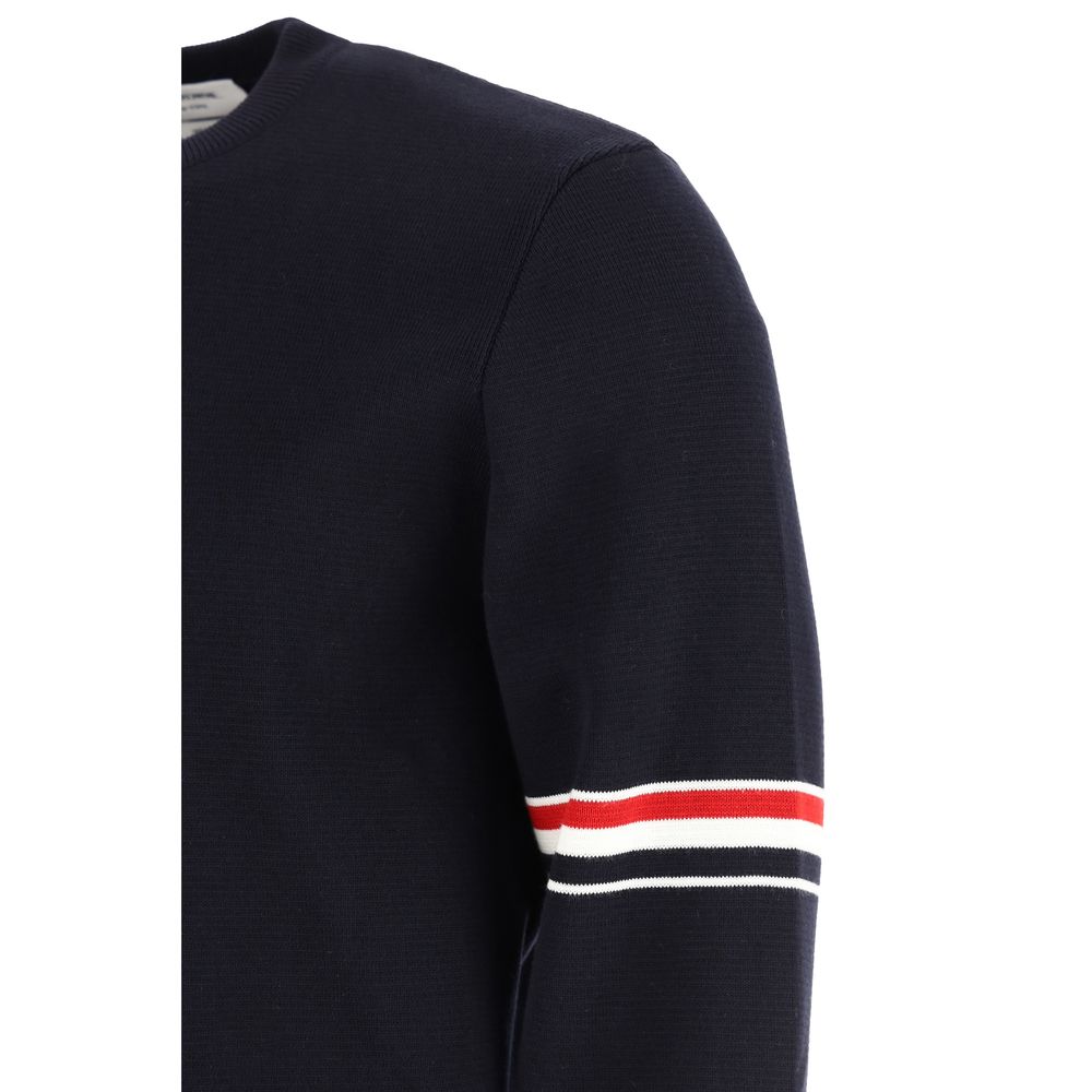 Thom Browne Blue Cotton Sweatshirt Thom Browne