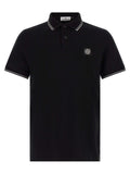 Stone Island Black Cotton Polo Shirt - Eljoys Fashion 
