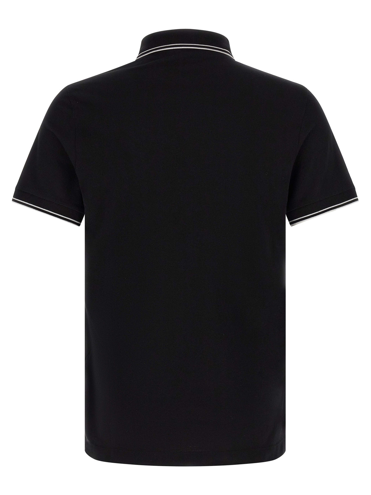Stone Island Black Cotton Polo Shirt - Eljoys Fashion 