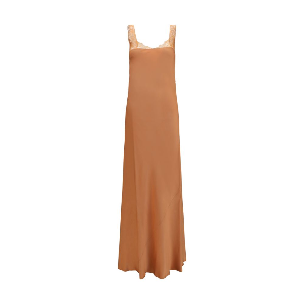 Forte_Forte Beige Acetate Long Dress Forte_Forte