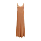 Forte_Forte Beige Acetate Long Dress Forte_Forte
