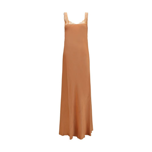 Forte_Forte Beige Acetate Long Dress Forte_Forte