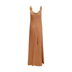 Forte_Forte Beige Acetate Long Dress Forte_Forte
