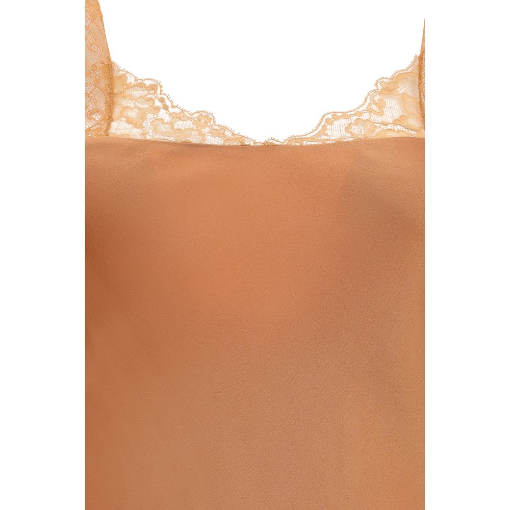 Forte_Forte Beige Acetate Long Dress Forte_Forte