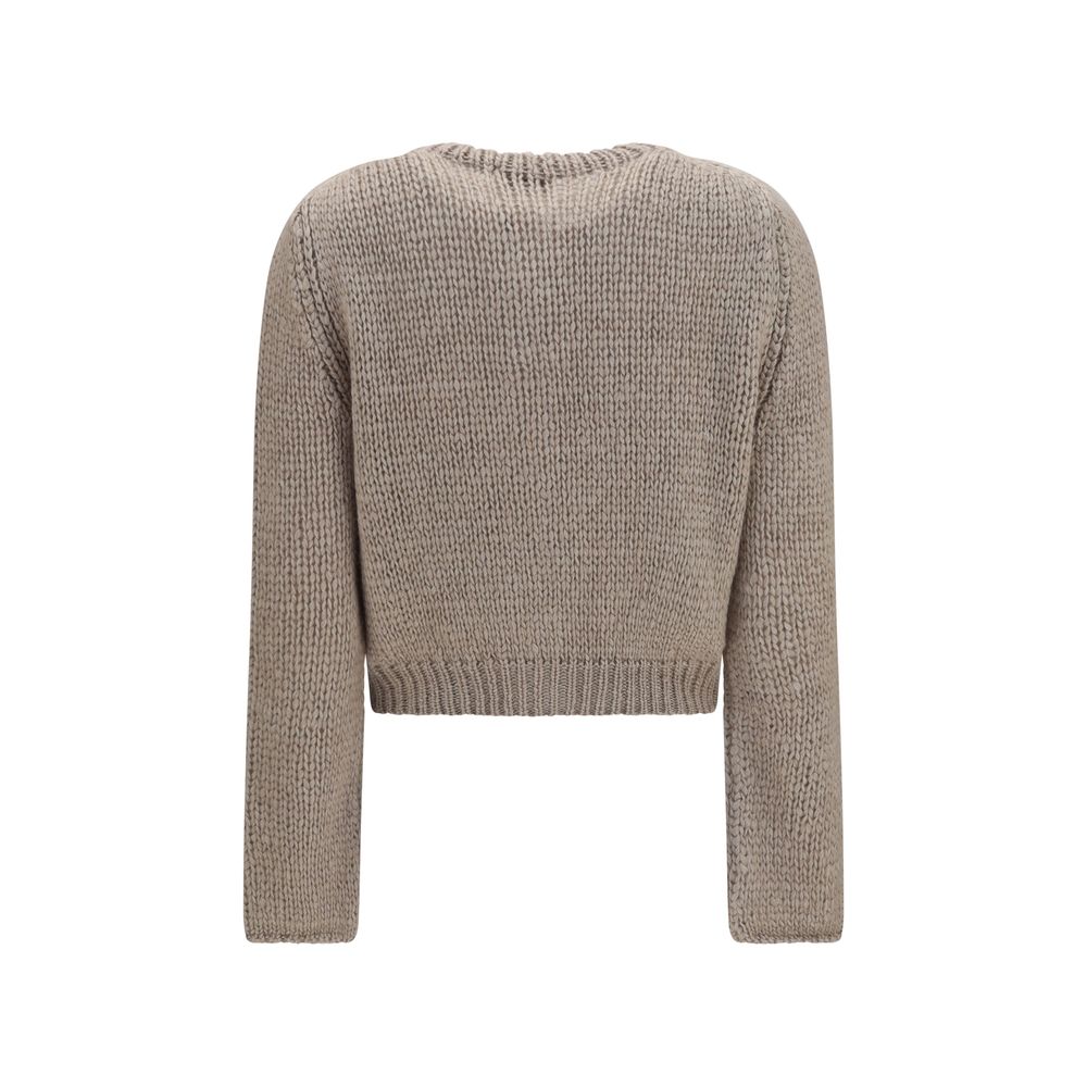Forte_Forte Beige Silk Cardigan Forte_Forte