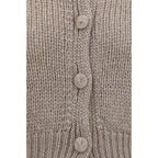Forte_Forte Beige Silk Cardigan Forte_Forte