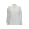 Max Mara White Silk Dress Shirt - Eljoys Fashion 