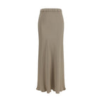 Max Mara Beige Silk Long Skirt Max Mara