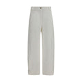 Max Mara White Cotton Cropped Pants Max Mara