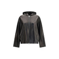 Khaite Black Lamb Ovis Aries Leather Jacket
