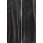 Khaite Black Lamb Ovis Aries Leather Jacket