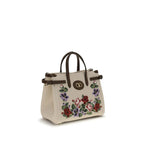Valentino Garavani Beige Linen Shoulder Bag Valentino Garavani