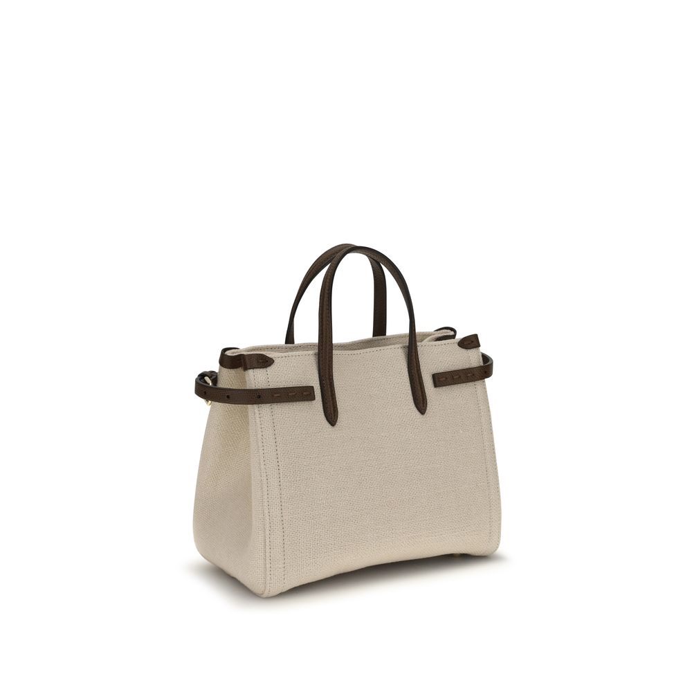 Valentino Garavani Beige Linen Shoulder Bag Valentino Garavani