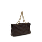 Valentino Garavani Brown Calf Leather Bos Taurus Shoulder Bag Valentino Garavani