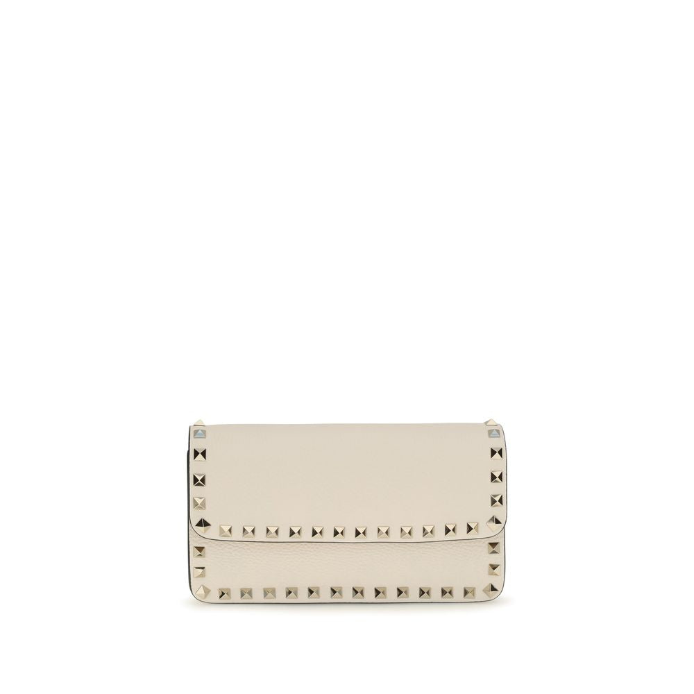 Valentino Garavani Beige Calf Leather Bos Taurus Wallet Valentino Garavani