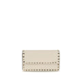 Valentino Garavani Beige Calf Leather Bos Taurus Wallet Valentino Garavani