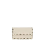 Valentino Garavani Beige Calf Leather Bos Taurus Wallet Valentino Garavani