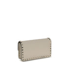 Valentino Garavani Beige Calf Leather Bos Taurus Wallet Valentino Garavani