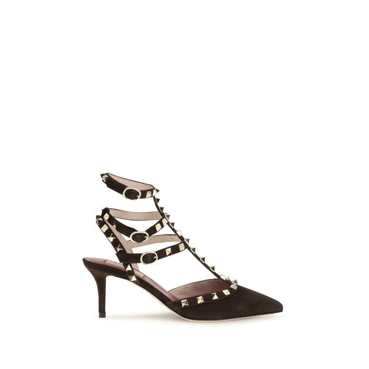 Valentino Garavani Brown Suede Leather High Heel Pumps Valentino Garavani