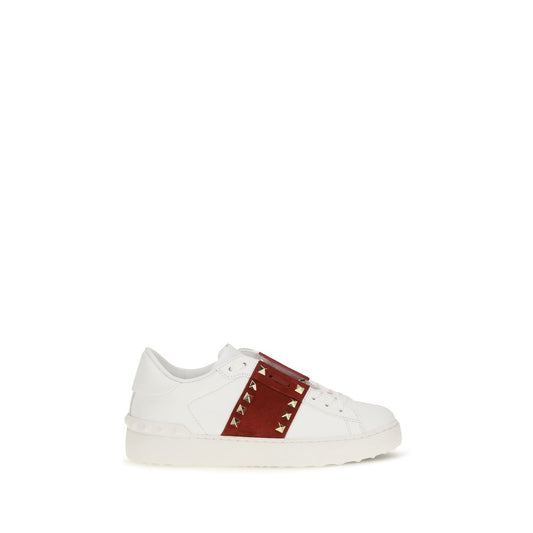 Valentino Garavani White Calf Leather Bos Taurus Low Top Sneakers Valentino Garavani