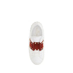 Valentino Garavani White Calf Leather Bos Taurus Low Top Sneakers Valentino Garavani