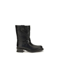 Valentino Garavani Black Calf Leather Bos Taurus Ankle Boots Valentino Garavani