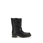 Valentino Garavani Black Calf Leather Bos Taurus Ankle Boots Valentino Garavani