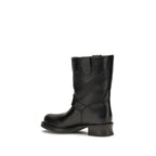 Valentino Garavani Black Calf Leather Bos Taurus Ankle Boots Valentino Garavani