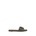 Valentino Garavani Bicolor Calf Leather Bos Taurus Flat Sandals Valentino Garavani