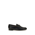 Valentino Garavani Black Calf Leather Bos Taurus Slip-On Loafers Valentino Garavani