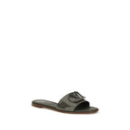 Valentino Garavani Bicolor Calf Leather Bos Taurus Flat Sandals Valentino Garavani