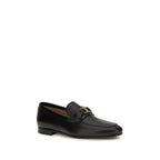 Valentino Garavani Black Calf Leather Bos Taurus Slip-On Loafers Valentino Garavani
