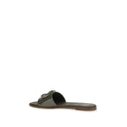 Valentino Garavani Bicolor Calf Leather Bos Taurus Flat Sandals Valentino Garavani