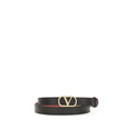 Valentino Garavani Black Calf Leather Bos Taurus Regular Belt Valentino Garavani