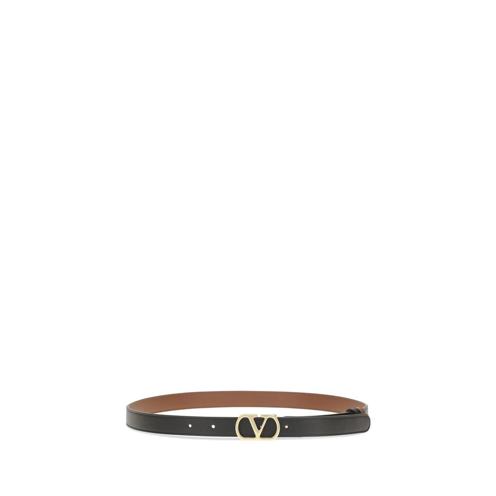 Valentino Garavani Black Calf Leather Bos Taurus Belt Valentino Garavani