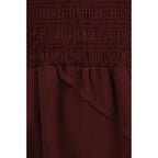 Ganni Bordeaux Acetate Casual Dress Ganni