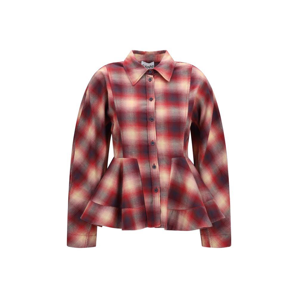 Ganni Multicolor Denim Shirt Ganni