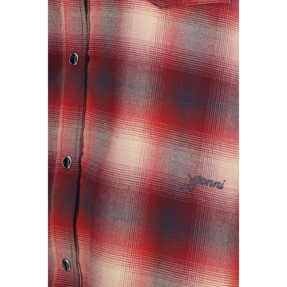 Ganni Multicolor Cotton Pattern Shirt Ganni