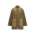 Ganni Bicolor Cotton Full-Length Jacket Ganni