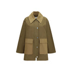 Ganni Bicolor Cotton Full-Length Jacket Ganni