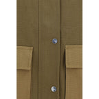 Ganni Bicolor Cotton Full-Length Jacket Ganni