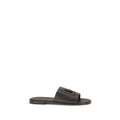 Dolce & Gabbana Brown Calf Leather Bos Taurus Flat Sandals Dolce & Gabbana