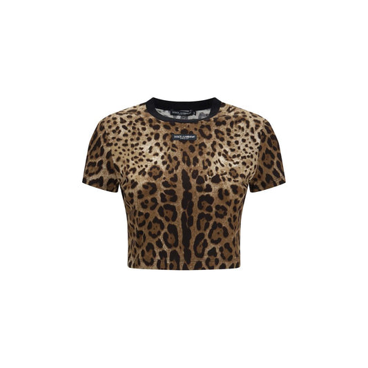 Dolce & Gabbana Beige Cotton T-Shirt Dolce & Gabbana