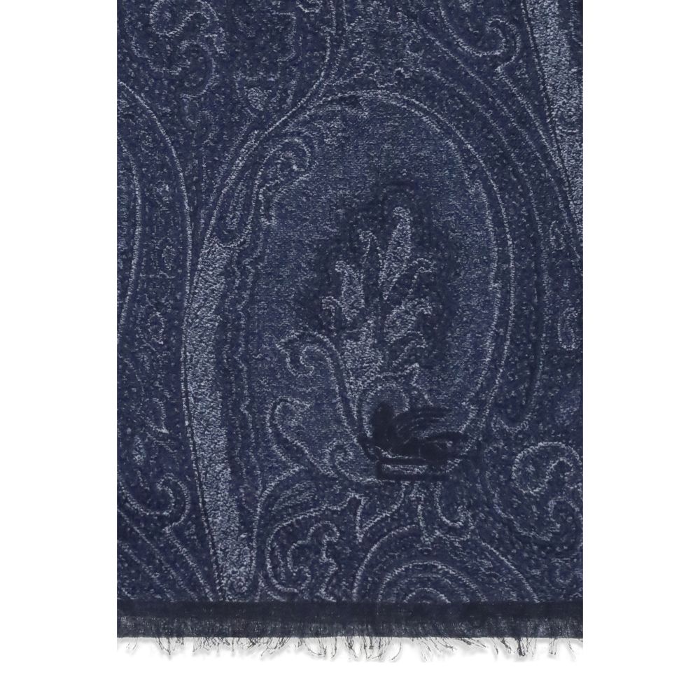Etro Blue Modal Scarf Etro