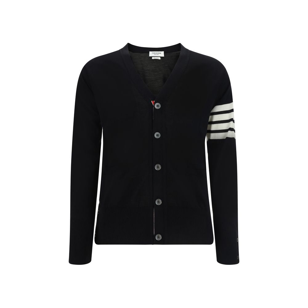 Thom Browne Black Wool Oves Aries Cardigan Thom Browne